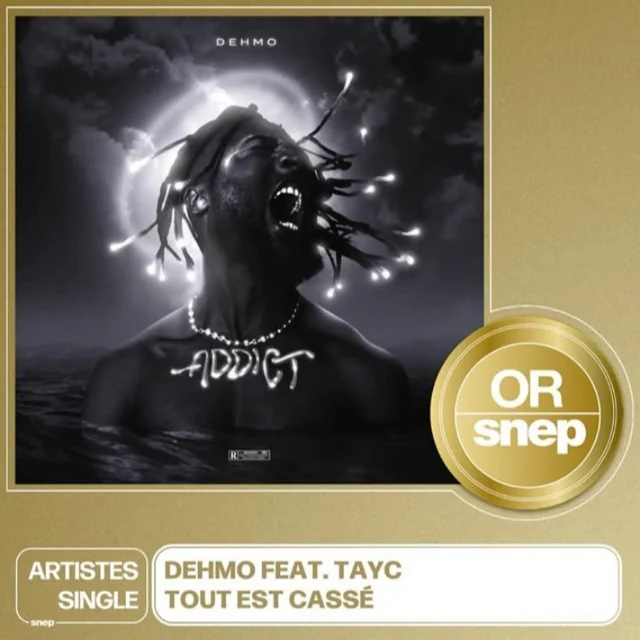Disque d’or SNEP de Dehmo feat. Tayc pour Tout est cassé